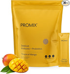 ProMix Nutrition Debloat Prebiotics and Probiotics Immune Support Supplement for Digestion, Cortisol Health, Gut Cleanse - Mango - 30 Servings (Pack of 30)