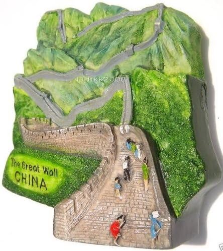 WitnyStore Tiny 2¾" The Great Wall of China - Miniature Hand Made Painted Resin 3D Asia Landmark Tourist Attractions Decorative Refrigerator Fridge Magnets Décor Collectible Traveler Souvenirs Gifts