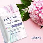 Luvena Feminine Wipes - Soft Wet Wipes for Women - Refresh & Resist Odor - Gynecologist Tested - Travel Friendly Cleansing Cloths - Cucumber Scented (25 Count, 3 Pack)