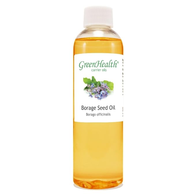 GreenHealth Borage Seed Carrier Oil – 4 fl oz (118 ml) – 100% Pure Cold Pressed Oil