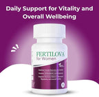 Vision Nutra Fertility Support Supplement for Women | for Hormonal Balance & May Support Menstrual Regularity | Fertilova 60 Vegan Capsules - 2 Month Supply
