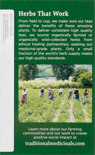 Traditional Medicinals Organic Lemon Balm Tea, Tea Bags | Herbal | Pack of 2 | 16 Count | Calming