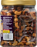 PLANTERS Deluxe Mixed Nuts with Sea Salt,27 oz Resealable Container - Variety Mixed Nuts Snacks with Cashews,Almonds,Pecans,Pistachios & Hazelnuts - Energy Boost - Kosher,(Pack of 2)