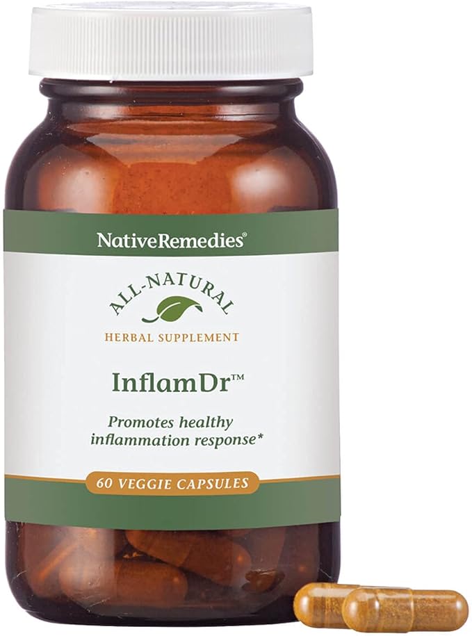 Native Remedies Inflam Dr. - All Natural Herbal Supplement Promotes Healthy Inflammation Response - Helps Fight Oxidative Stress to Cells - 60 Veggie Caps