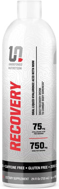Undefined Nutrition Recovery by Brian Shaw - Oral Liquid Hyaluronic Acid (HA) + MSM - Protects Joints and Muscles, Reduces Post Workout Soreness – Joint and Connective Tissue Repair Supplement – 24 oz