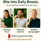 b.Ready NAD+ Gummies, Premium 1000 mg NAD Supplement with 500 mg TMG, Grape Seed & Black Pepper Extract – NAD+ for Healthy Aging, Cellular Energy & Antioxidant Support, Vegan, Sugar-Free, 60 Count