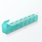 BUG HULL Weekly Pill Organizer Large 2 Packs, Extra Large Travel Pill Organizers, Pill Box 7 Day, Travel Pill Case, Medicine Pill Organizer for Vitamins, Supplements and Medications (White+Pink)