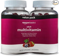 Amazon Basics Adult Multivitamin Gummies, Mixed Berry & Cherry Flavors, 150 Count, 75-Day Supply, Pack of 2 (Previously Solimo)