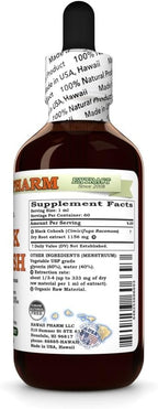 Black Cohosh (Cimicifuga Racemosa) Dry Root Glycerite, Made in Hawaii, Raw Materials, All Natural, Vegan, Lab Tested Alcohol-Free Liquid Extract - 2 fl.oz