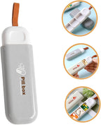 Portable Storage Box Compact Travel Container for Capsules Medicine and Lightweight Organizer for Daily Use Selection