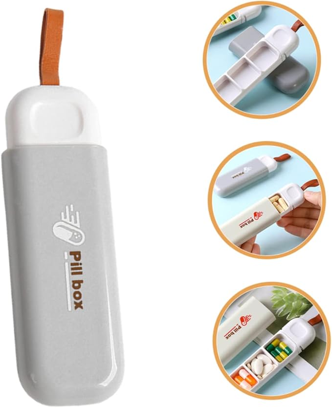 Portable Storage Box Compact Travel Container for Capsules Medicine and Lightweight Organizer for Daily Use Selection