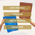 ICONIC Protein Powder, Chocolate Truffle - Sugar Free, Low Carb Protein Powder - Lactose Free, Gluten Free, Non-GMO - 20g Grass Fed Whey & Casein Protein - Keto Friendly, 1 lb. Pouch (17 Servings)