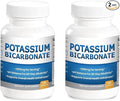 Pure Potassium Bicarbonate Supplement Capsules pH Balance Pills, High Potassium Electrolytes 1200mg Serv. USA Made Potassium Bicarbonate Food Grade, Acid-Alkaline Balance Immunity Endurance 2-Pack