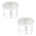 Accmor Baby Formula Dispenser On The Go, Non-Spill Rotating Four-Compartment Formula Container to Go, Milk Powder Kids Snack Container for Infant Toddler Travel Outdoor, White, 2 Pack
