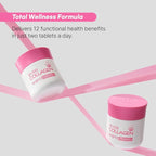 Ever Collagen in&UP Biotin Cell, Low Molecular Marine Fish Collagen Peptides Tablets with Vitamin Selenium Supplements - Healthy Skin, Hair, Nail for Women - Antioxidant Supplement