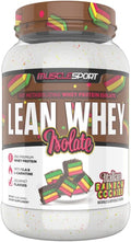 MuscleSport Lean Whey Revolution™ Protein Powder - Whey Protein Isolate - Low Calorie, Low Carb, Low Fat, Incredible Flavors - 25g protein per scoop (2lb, Italian Rainbow Cookie)
