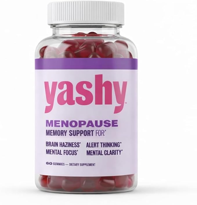 Menopause Memory Support Gummies | Improve Memory & Focus, Stay Alert, & Mentally Present | 30 Servings | Delicious Raspberry Pomegranate Flavor | L-Theanine & Lions Mane