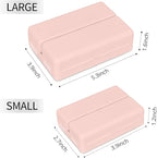 FYY 2 Pcs Daily Pill Organizer, 7 Compartments Portable Pill Case Travel Pill Organizer,[Folding Design] Pill Box for Purse Pocket to Hold Vitamins,Cod Liver Oil,Supplements and Medication-Pink