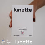 Lunette Yoni Wipes – Best Feminine Wipes for Intimate care - pH-balanced & Gentle - Vegan & Compostable - Travel-friendly for on-the-go & Public bathrooms, Made in Finland, 20 Pack