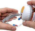 Mini Pill Dispenser Organizer Bottle, Daily Travel Medication Box with Secure Closure (Mini - Pink)