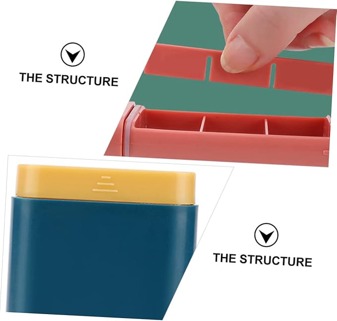 ORFOFE 4pcs Portable Vitamin Container Assorted Color Travel Cases for Daily Medication Organizer Lightweight and Durable Material for Travel and Business Use