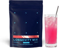 Blueprint Bryan Johnson Longevity Mix - Muscle Builder & Recovery Supplement - Promotes Focus and Balanced Mood - Magnesium, Creatine, L-Theanine, Glutathione & Vitamin C- 30 Servings, Blood Orange