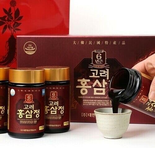2 Set Boxes - Korean Royal Gold 6 Years Red Ginseng Extract - 2 Hop Cao Cot Hong Sam 6 Tuoi Royal Gold - 250g per Bottle x 2 Bottles per Box x 2 Boxes per Order - Made in South Korea