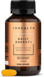 JSHealth Daily Energy Supplement. Once Daily Energy Vitamins for Women with American Ginseng, Rhodiola, B Vitamins, Vitamin C, Zinc. Supports Stamina and Stress. Vegan (60 Tablets)