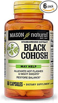 Mason Natural Black Cohosh Capsules - 60 ct, Pack of 6