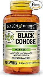 Mason Natural Black Cohosh Capsules - 60 ct, Pack of 6