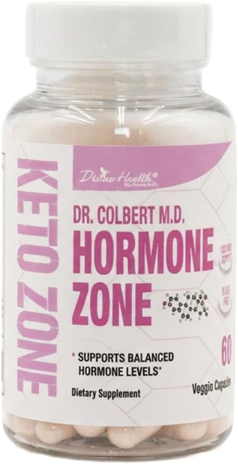 Dr. Colbert, MD Hormone Zone | by Divine Health | 150mg of DIM | 100mcg of Vitamin K2 | 1000IU of Vitamin D3 | 60 Day Supply | 60 Capsules
