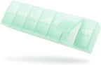 Barhon Large Weekly Pill Organizer, Big Vitamin Organizer Case for 7 Day, Travel Medicine Pill Box to Hold Various Supplements and Fish Oil, Macaron Green