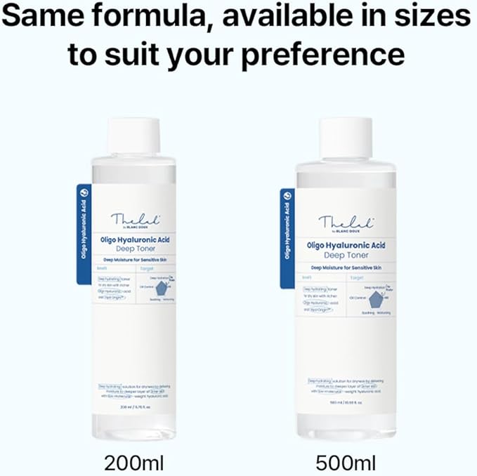 THE LAB by BLANC DOUX Oligo Hyaluronic Acid Hydrating Toner 200ml– Hydrating Toner for Sensitive Skin, pH Balance, Korean Skin Care, Alcohol-Free, Vegan Formula, 6.76 fl. oz