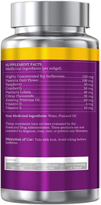 Soy Isoflavones Protect Women's Health, Supplement Female Estrogen, Balance Hormones, Gluten Free, Non GMO, and Vegetarian Friendly