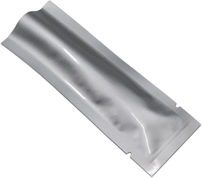100 Pack 2.36x7.87 inch Heat Seal Sample Pouch Thickened Mylar Foil Bag for Toiletries Travel Packets Single Serving Coffee Powder Condiments Food Storage Containers
