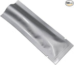500 Pack 1.97x4.72 inch (Inside Size 1.57x4.32 inch) Heat Seal Sample Pouch Thickened Mylar Foil Bag for Toiletries Travel Packets Single Serving Coffee Powder Condiments Food Storage Containers