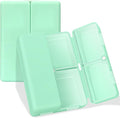 FYY Daily Pill Organizer, 7 Compartments Portable Pill Case Travel Pill Organizer,[Folding Design] Pill Box for Purse Pocket to Hold Vitamins,Cod Liver Oil,Supplements and Medication-Green