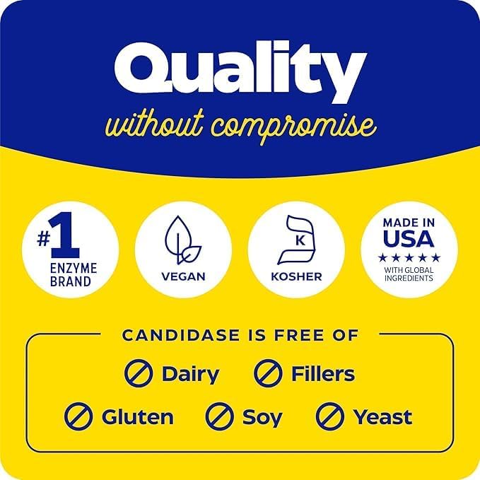 Enzymedica, Candidase, Enzymes for Gentle Cleansing Support, Gut Health, 120 Count