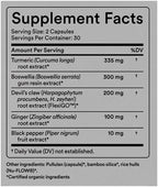 Organic Turmeric Curcumin with Black Pepper & Boswellia Extract – High Absorption Turmeric Capsules for Joint Comfort, Mobility & Muscle Recovery – 60 Capsules
