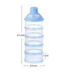Accmor Formula Dispenser On The Go, 5 Compartments Stackable Formula Container for Travel, Baby Milk Powder Kids Snack Container, BPA Free