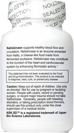 Nattokinase 2,000 Units 60 Caps. Cardiovascular Superfood of Japan - Made in The USA with Japanese NSK-SD Nattokinase. The Original and Most Studied Nattokinase Brand. (4 Bottles of 60 Capsules)