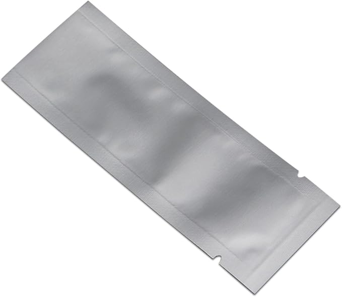 500 Pack 1.97x4.72 inch (Inside Size 1.57x4.32 inch) Heat Seal Sample Pouch Thickened Mylar Foil Bag for Toiletries Travel Packets Single Serving Coffee Powder Condiments Food Storage Containers