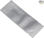 100 Pack 2.36x7.87 inch Heat Seal Sample Pouch Thickened Mylar Foil Bag for Toiletries Travel Packets Single Serving Coffee Powder Condiments Food Storage Containers