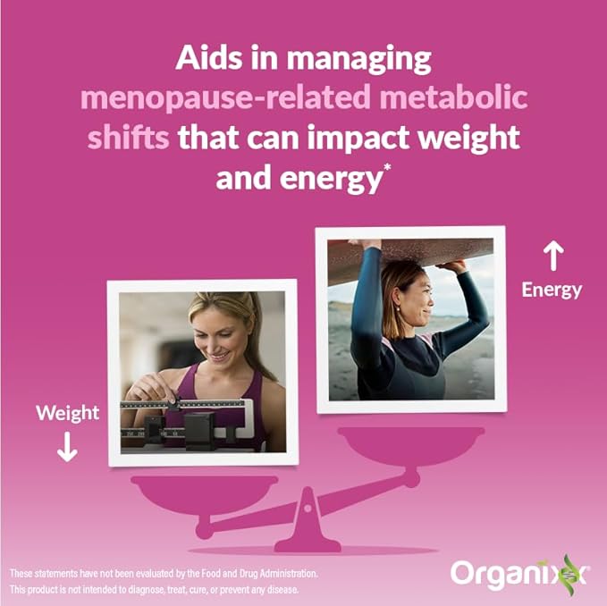 Organixx Menopause Balance + Glow, Womens Supplement with Ashwagandha, Reishi Mushroom, and Milk Thistle, Plant Based Adaptogens and Superfood Blend, Dairy, Soy & Gluten Free, Non GMO, 60 Capsules