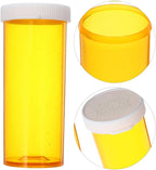 FRCOLOR 20pcs Small Plastic Pill Organizer Travel Medication Case Waterproof Compact Empty Vials for Daily Supplements Use