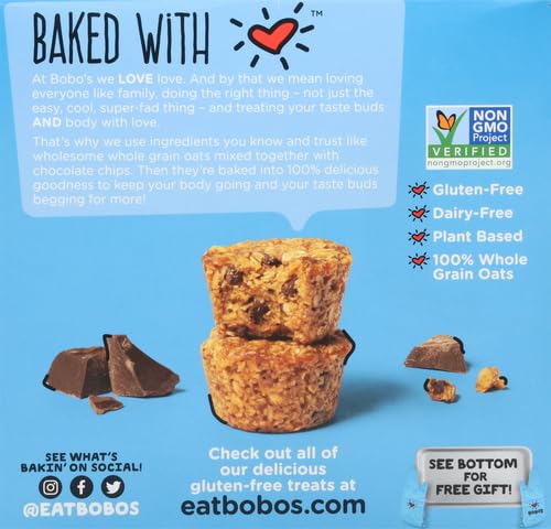 Bobo's Oat Bites Original with Chocolate Chips, 1.3 Oz, 5 Ct (Pack of 5)