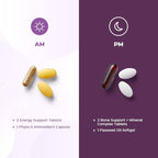 VitaMedica Anti-Aging Formula AM/PM Multivitamin Packets for Women & Men – Supports Radiant Skin, Hair & Nails, Daytime Energy + Nighttime Recovery – 30 Packs