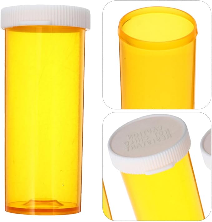 KOMBIUDA 20pcs Travel Vitamins Organizer Small Plastic Pill Dispenser Portable Medication Container Waterproof Plastic Pills Storage Box for Daily Supplements