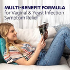 AZO Yeast Plus Dual Relief Tablets, Yeast Infection and Vaginal Symptom Relief, Relieves Vaginal Itching & Burning, 60 Count