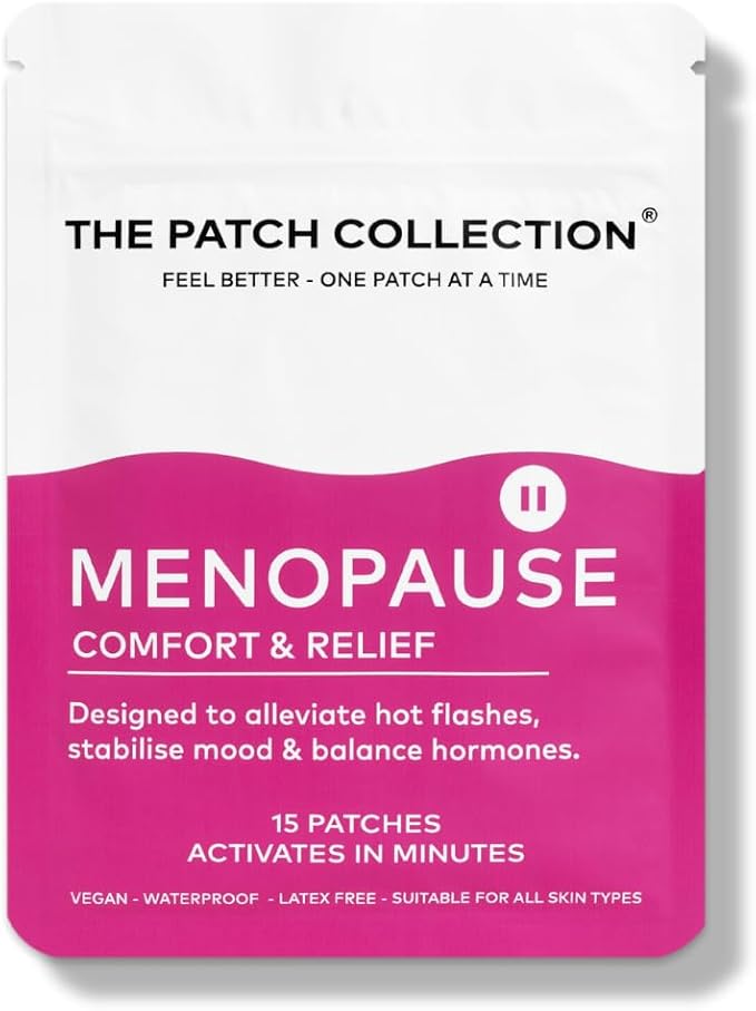 The Patch Collection® - Ultimate Menopause Support Patch for Women | Hot Flushes, Night Sweats, Fatigue, Mood, Sleep | 100% Natural & Vegan, Latex Free (Pack of 15)
